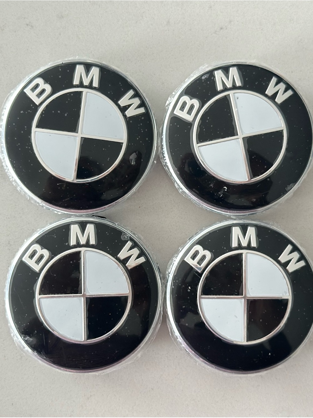 BMW Center Caps Black Wheel Hub Caps 56mm BMW 36136783536 *Set of 4* NEW